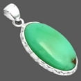 thumbnail image 2 of Natural Boulder Chrysoprase Australia 925 Sterling Silver Pendant Jewelry P-1110 SDP156683, 2 of 5