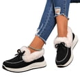 thumbnail image 7 of NexTorq Women's Winter Shoes Fuzzy Lined Warm Slip-On Boots with Bow Thick Sole Moc Toe Cozy Cold Weather Footwear for Walking and Everyday Comfort Wear Black US-7.5 (EU-40), 7 of 7