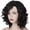 Black, variant on WXLCISI Shoulder Length Black Wavy Wigs for Women Natural Soft Hair Black Wig with Bangs Synthetic Fluffy Curly Wigs for Daily Party