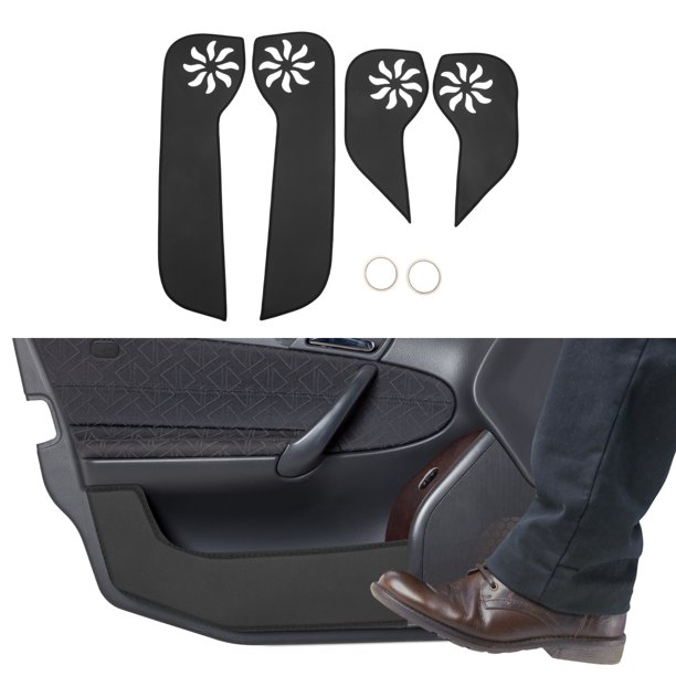 Pegatina antichoque de cuero para puertas de automóvil Unique Bargains para Honda Fit 2021, protector de borde lateral de puerta, accesorios interiores, negro, 1 conjunto