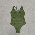 thumbnail image 7 of Women's One Piece Swimsuit Tummy Control Slimming Crisscross High Cut Low Back Swimwear 2026 Trendy Summer, 7 of 7