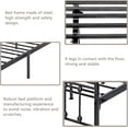 thumbnail image 4 of alazyhome Simple Vintage California King ​Metal Platform Bed Frame, Easy-Assembly, Black Silver, 4 of 6