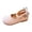 Pink, variant on Gpaecead Girls Pearl Bowknot Princess Dress Shoes Mary Jane Flat Shoes Comfortable Non-Slip Soft Sole Patent Leather Shoes Red