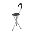 thumbnail image 4 of Silla plegable de mimbre con asiento de mimbre, taburete de exterior de 86 cm de altura, soporta hasta 260 kg. Cuadrado Negro, 4 of 9