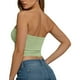 thumbnail image 5 of Blusa informal de verano sin tirantes de color liso para mujer, 2 piezas, de poliéster, 5 of 6