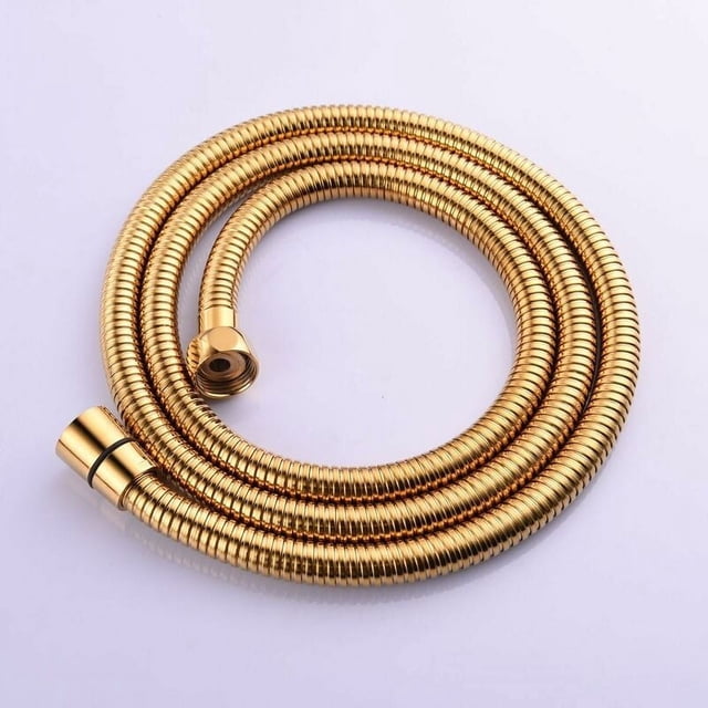 Manguera de ducha flexible de lujo, diseñada para una instalación sencilla, conexión instantánea a varios sistemas de rociado, material de acero inoxidable resistente con acabado de latón pulido,