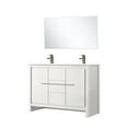 thumbnail image 5 of Double Bath Vanity In White, 48"w X 20"d, Cultured Marble, Metal Faucet, 43" Mirror, Magnificent 48" White Bathroom Vanity, Exquisite, 5 of 5