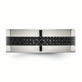 thumbnail image 3 of Stainless Steel Black Carbon Fiber Inlay Flat 8mm Polished Band Ring 9 Size, 3 of 6