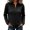 Black, variant on Ke1Clo Corduroy Jacket for Women Casual Fashion Zip Up Long Sleeve Cardigan Flowy Slim Fall Winter Comfy Coat Black L