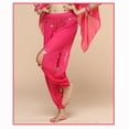 thumbnail image 4 of Pantalones de baile de cintura elástica lisa de moda informal para mujer, pantalones de baile indios de poliéster para mujer, 4 of 4