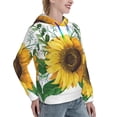 thumbnail image 2 of Yiaed Sunflowers (2) Print Womens Casual Hoodies Crew Neck Long Sleeve Sweatshirts With Pocket Pullover Tops Women's Hooded Sweatshirt-Medium, 2 of 5