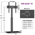 thumbnail image 6 of AOKCOS Modern Swivel Floor TV Stand for 32 - 65 inch Tv,Black, 6 of 7