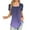 Purple, variant on Giftesty Women Printed Casual V-Neck Short Sleeve Loose T-Shirt Blouse Tops