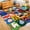 Blue & Green, variant on ORGOWEL Kids Carpet Play Mat for Playroom Non-Slip Washable Educational Learning Area Rug Cute Animal Carpet for Classroom,Bedroom,Nursery Room,Blue & Green,3'x5'
