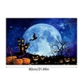 thumbnail image 2 of Tema De Halloween 1 Póster Con Logotipo De Tela, Fondo De Pancarta, Calabazas Y Murciélagos De Halloween Para Fondo De Fotomatón De Cumpleaños, Decoración De Fiestas, 2 of 6