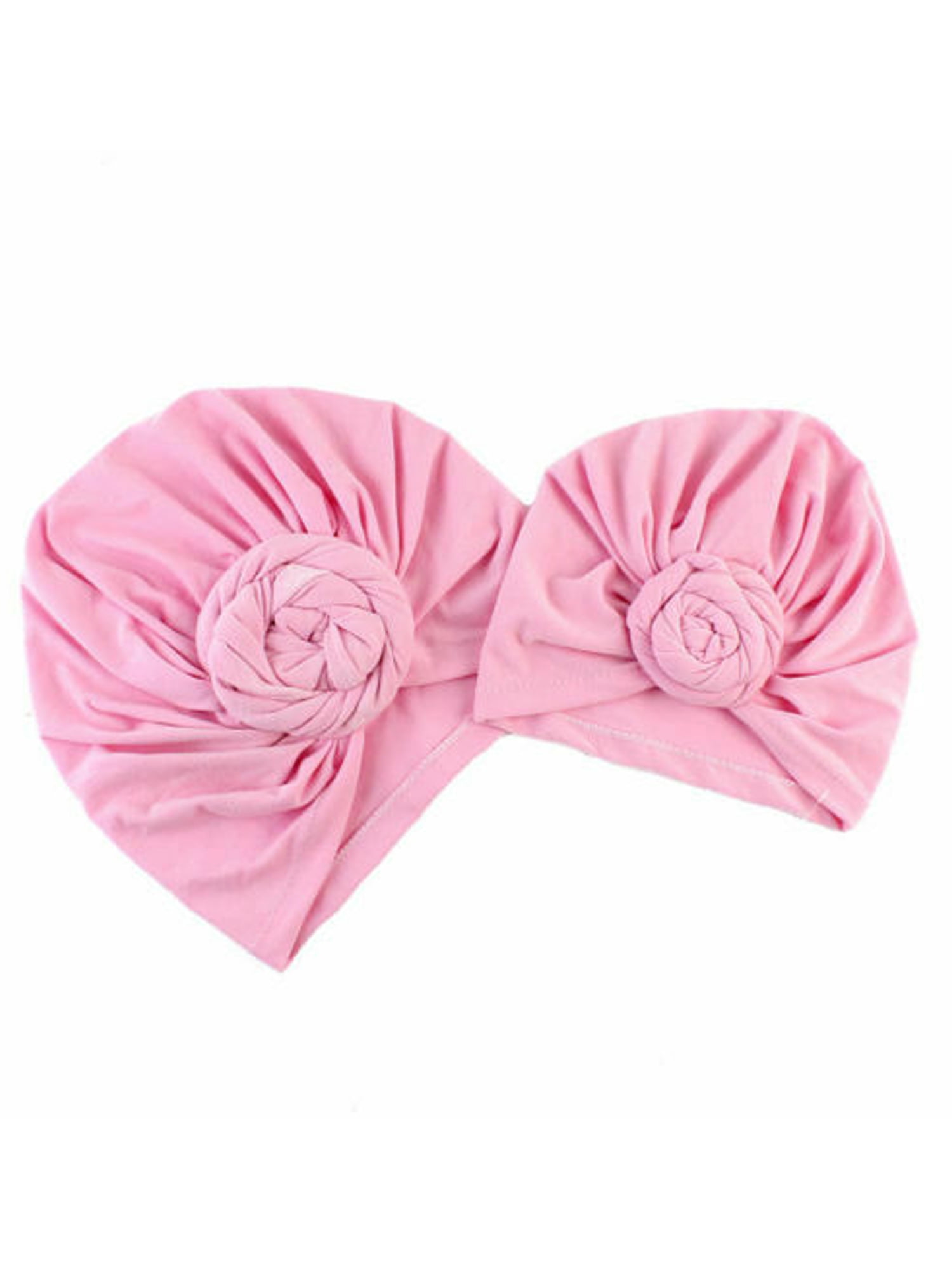 2Pcs Mom Mother /& Baby Child Warm Winter Twist Knot Turban Cap Cotton Beanie Hat