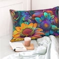 thumbnail image 4 of Salouo Psychedelic Sunflowers Pattern Pillow Cases,1PC Pillow Covers with Envelope Closure Decorative Pillow Case for Bed Couch,Pillows Not Included-16"x24", 4 of 6