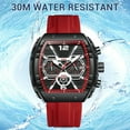 thumbnail image 3 of Reloj De Cuarzo Multifuncional Para Hombres Correa De Silicona Con Esfera Grande Reloj De Pulsera Resistente Al Agua Con Fecha Función Luminosa Reloj De Cuarzo Multifuncional De, 3 of 7