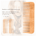 thumbnail image 3 of Peine de bambú de dientes anchos, peine de pelo liso de madera, herramientas de peluquería, peine de estilismo para el hogar, madera natural para hombres y mujeres, masaje del cuero cabelludo Rojo Verde, 3 of 5