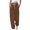 Khaki, variant on Fashion Casual Pants for Womens Elastic Waist Plus Size Solid Color Sleeping Pants With Loose Waistband And Elastic Waist Pocket For Comfortable Foot Binding And Casual Pants
