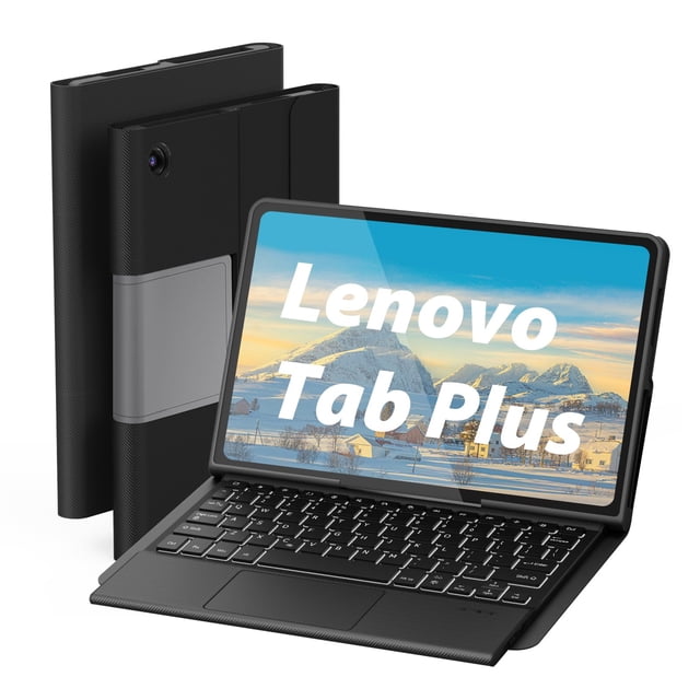 Funda con teclado Doohowcase Touch con Bluetooth para Lenovo Tab Plus 11.5 2024 con panel táctil y funda de sarga