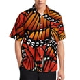 thumbnail image 2 of Camisas de verano para hombre, blusas con estampado de mariposas en 3D, camisas informales de manga corta de gran tamaño para playa, camisas holgadas con botones para hombre, 2 of 5