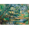 thumbnail image 2 of Cezanne, Paul 14x11 Black Ornate Wood Framed with Double Matting Museum Art Print Titled - The Brook, 2 of 4