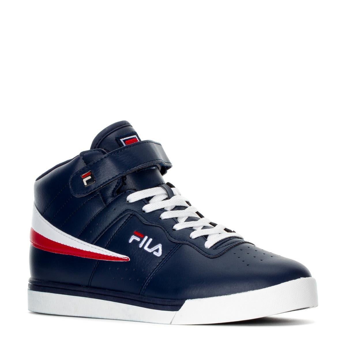 FILA - Fila Vulc 13 Mid Plus Mens Navy White Red High Top Fashion ...