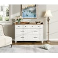 thumbnail image 2 of WAMPAT 6 Drawers Vertical TV Stand Dresser, White, 47.2" x 15.7" x 34.3", 2 of 8