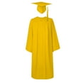 thumbnail image 4 of Jinhomg Graduation Sets for Women Plus Size Gown and Tassel Cap 2025 & 2025 Set Bulk for College High School Graduates Gold XXXXL, 4 of 5