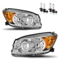 thumbnail image 3 of Headlights Assembly for 2006 2007 2008 Toyota RAV4 Headlamp Replacement Chrome Housing Amber Reflector Driver & Passenger Side, 3 of 6