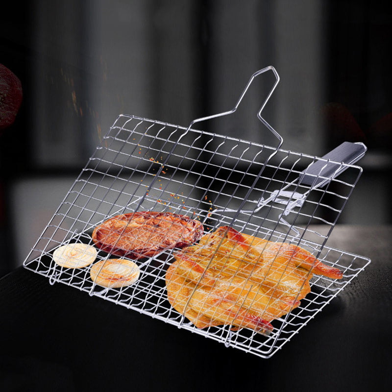 GDEALER BBQ Grill Basket 14"x12" Barbecue Grill Basket Grill Pan for Veggies ... 
