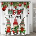 thumbnail image 3 of Christmas Gnomes Shower Curtain, Xmas Holiday Cute Gnome Fabric Shower Curtains Set for Bathroom Decoration with Hooks 72 X 72 Inch Merry Christmas Winter Bath Decor, 3 of 6