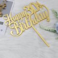 thumbnail image 1 of Cake topper sodasos Feliz 30.º cumpleaños dorado de acrílico, 1 of 6