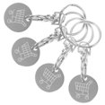 thumbnail image 2 of SHISUYAN 4Pcs Shopping Trolley Token Key Ring Trolley Token Coin Keyring Supermarket Shopping Cart Token Keychain, 2 of 9