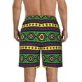 thumbnail image 3 of Bixox Men's Carnival Mardi Gras printing Casual Classic Fit Short Summer Beach Shorts, 3 of 6