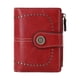 thumbnail image 1 of Cartera pequeña plegable con tarjetero de moda para ir de compras al trabajo, para hombres y mujeres. rojo oscuro, 1 of 9