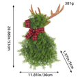 thumbnail image 2 of 20.8"Christmas Elk Wreath for Front Door,Artificial Pine Branches Green Leaves Garland,Handcrafted Wreath Hanging Garland Pendant Decor for Home Wall,Porch Fireplace, 2 of 9