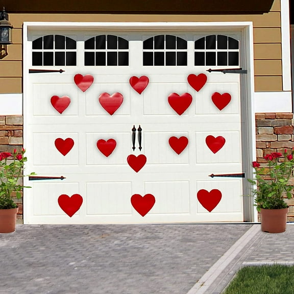 VictoryStore Jumbo Valentine's Day Red Hearts Garage Door Magnets, Valentine's Day Party Supplies, 15 Red Heart Magnets, 19915