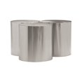 thumbnail image 5 of Meridian Furniture Dimple 3 Piece Silver Iron Metal Coffee Table, 5 of 5