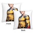 thumbnail image 3 of Fundas de almohada de terciopelo de One Punch Man, fundas de almohada decorativas suaves y acogedoras con cremallera oculta para dormitorio, sofá, sillón, funda de almohada de terciopelo, 3 of 8