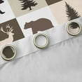 thumbnail image 4 of Feelyou Farmhouse Lodge Cabin Blackout Curtains Set of 2 (52x84 Each), Jungle Bear Deer Animal Window Curtains, Western Countryside Curtains and Drapes, Wheat Brown Blackout Curtains Room Decor, 4 of 6