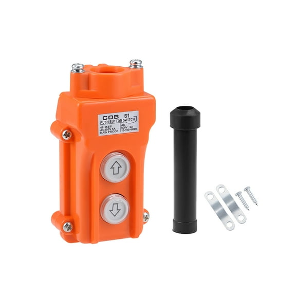 Unique Bargains Hoist Crane Pendant Control Station Push Button Switch, 2 Ways 1pcs