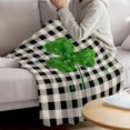 thumbnail image 3 of St. Patrick's Day Blanket Soft Cozy Warm Throw Blanket for Couch, Plush Fuzzy Flannel Fleece Blankets for Sofa, Green Shamrock Love Buffalo Plaid Vintage Bed Blankets Gifts for Men, 50"x60", 3 of 9