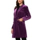 thumbnail image 4 of ABRIGO DE MUJER INSPIRE CHIC Terciopelo Solapa Doble Botonadura Manga Larga Abrigos de Invierno S Púrpura, 4 of 6