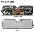 thumbnail image 7 of Yuyamidu Aztec Windshield Sun Shade, Highland Cow Car Sunshade for Rubicon Sahara TJ JK JKU 2 & 4 Door-Blocks UV Rays Sun Visor Shield, 7 of 7