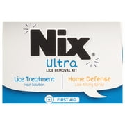 Nix Ultra Lice Removal Kit, 3.4oz Lice Treatment Hair Solution & Comb + 5oz Home Bedbug Spray, 1 Kit