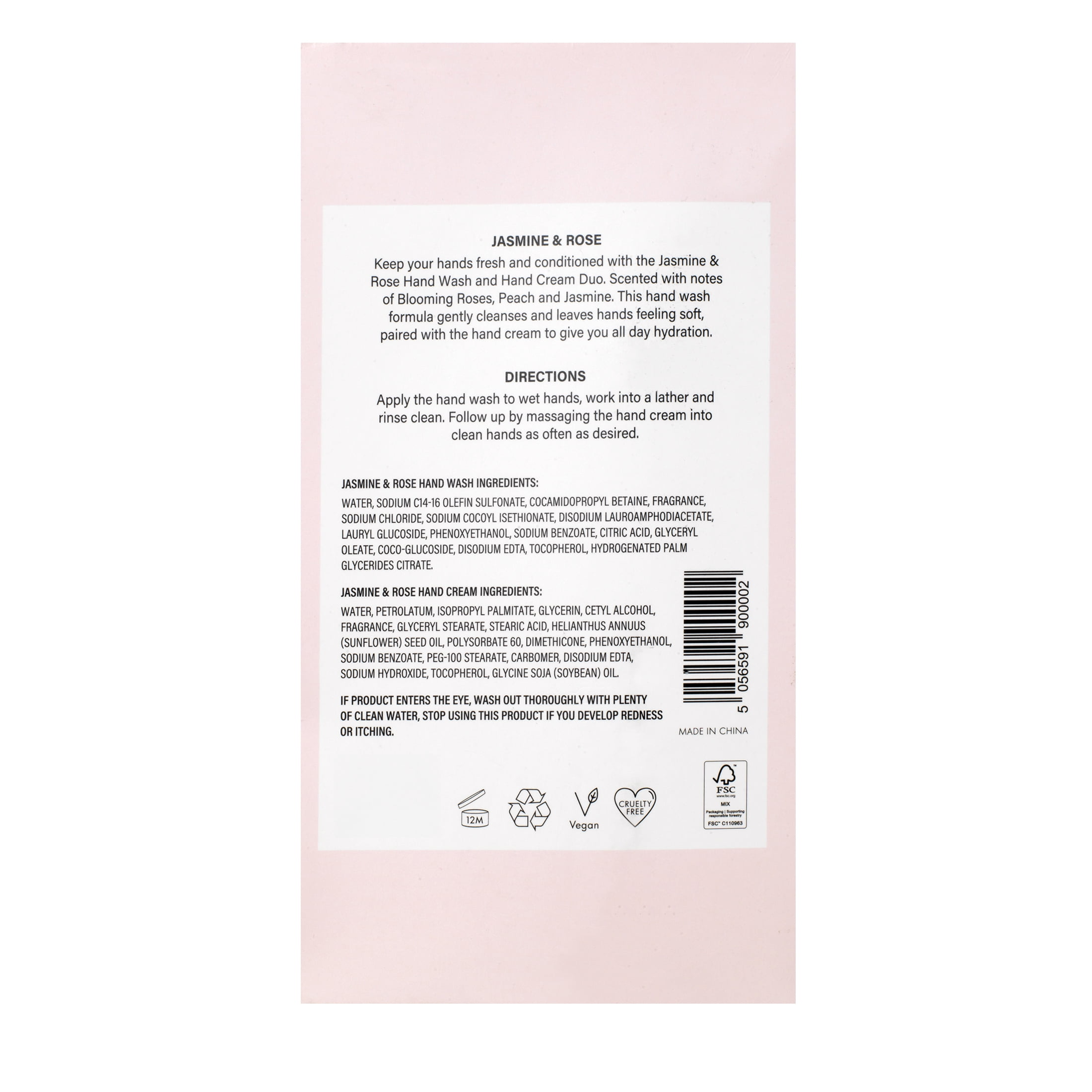 BEAUTYSPACE Jasmine and Rose Hand Cream & Hand Wash Duo