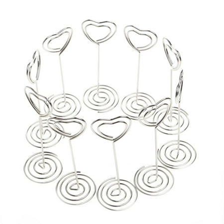 

PAPADA 10Pcs Wedding Favors Place Card Holder Table Photo Memo Number Name Clips Base