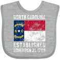 thumbnail image 3 of Inktastic Established November 21, 1789 North Carolina Flag Boys or Girls Baby Bib, 3 of 4